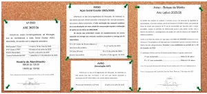 Avisos: ASE 2025/26; Bolsas de Mérito; Kit informático